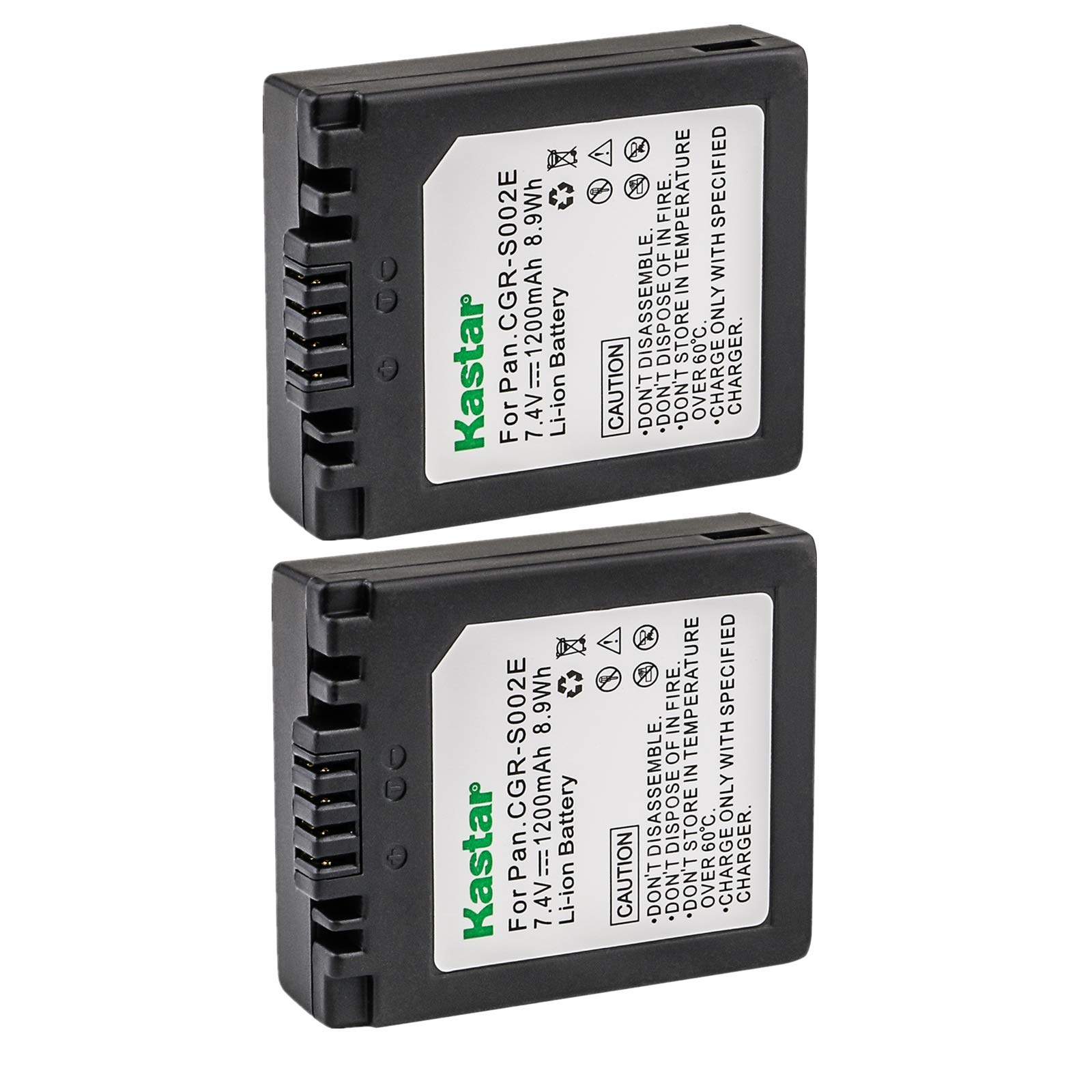 Amazon.com : Kastar S002 Battery (2 Pack) for Panasonic CGA-S002
